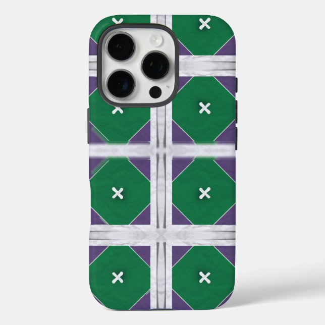 Geo X Purple and green iphone case (Back)