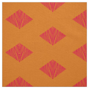 geo zebra pink orange fabric