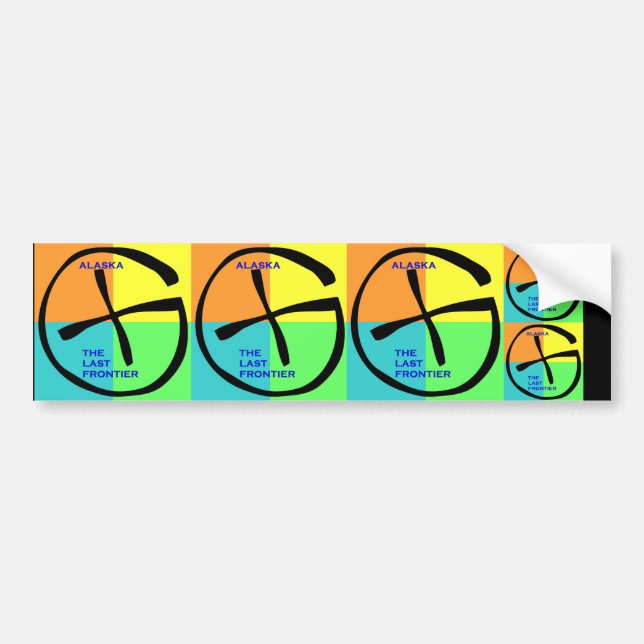 Geocache Alaska Logo Bumper Sticker (Front)