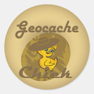 Geocache Chick #6 Classic Round Sticker