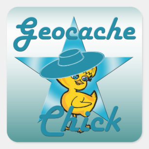 Geocache Chick #7 Square Sticker