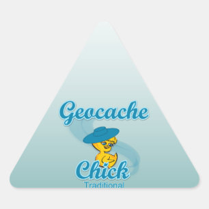 Geocache Chick Traditional #3 Triangle Sticker