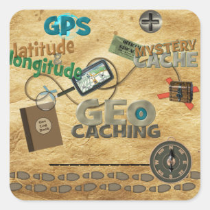Geocache Fever - Customize Square Sticker