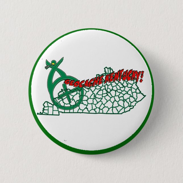 GEOCACHE KENTUCKY COUNTIES & STATES BUTTON (Front)