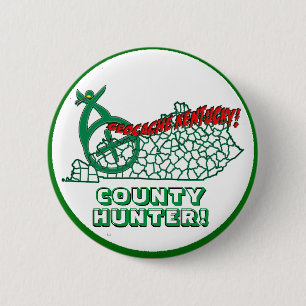 GEOCACHE KENTUCKY COUNTY HUNTER 2 INCH ROUND BUTTON