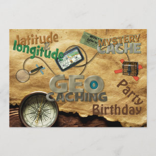 Geocache Party Invitation - Customize