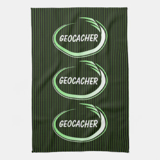 Geocacher Green Splash Kitchen Towel