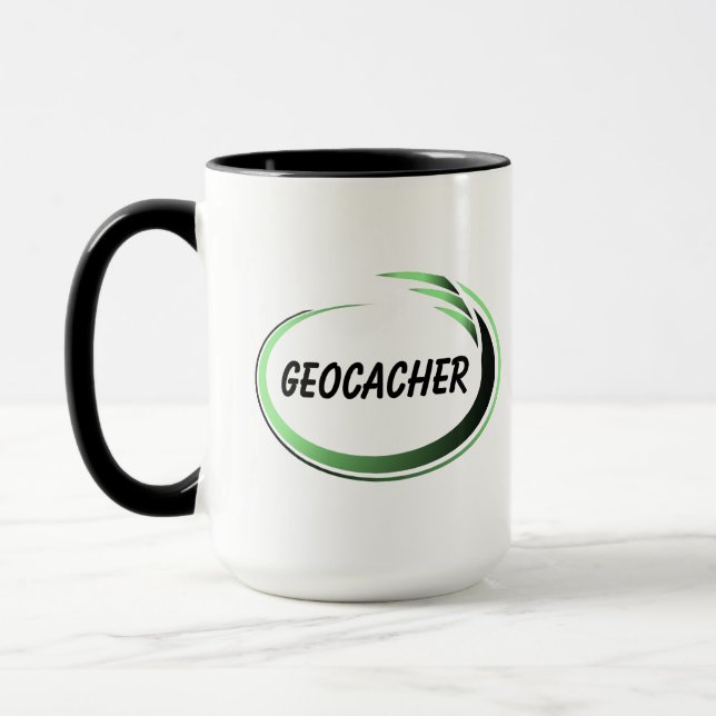 Geocacher Green Splash Mug (Left)