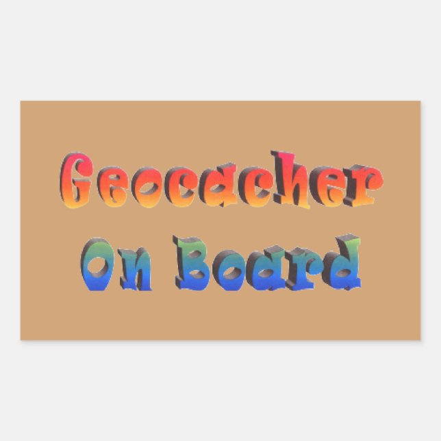 Geocacher On Board Sticker (Front)