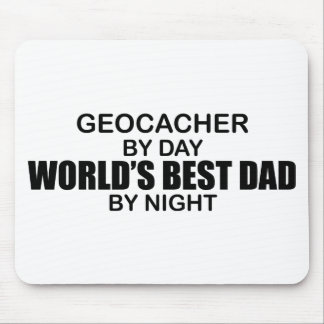 Geocacher World's Best Dad by Night Mouse Pad