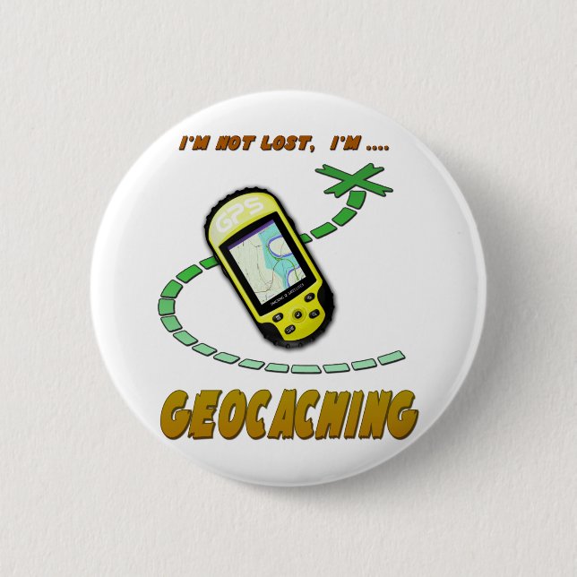 Geocaching 2 Inch Round Button (Front)