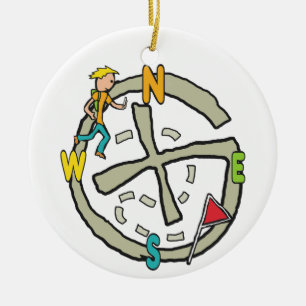 Geocaching Ceramic Ornament