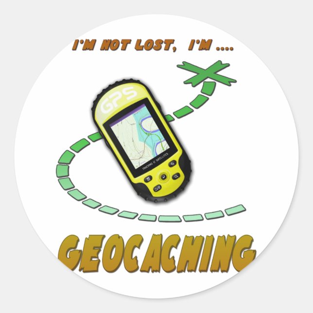 Geocaching Classic Round Sticker (Front)