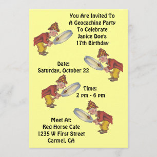 Geocaching Geocache Party Invitation Sherlock Hunt