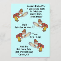 Geocaching Geocache Party Invitation Sherlock Hunt