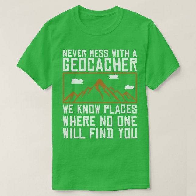 Geocaching Gps Cache Geocacher Coordinates Geocach T-Shirt (Design Front)