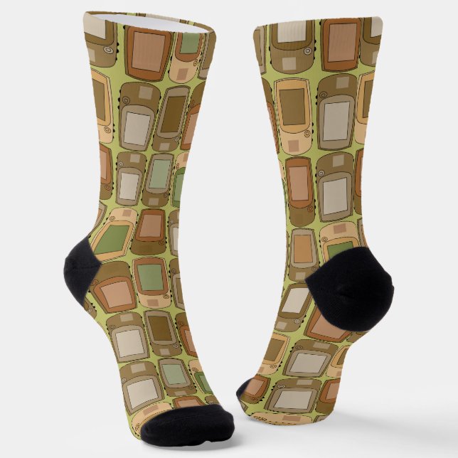  Geocaching GPS Navigation Units Socks (Angled)
