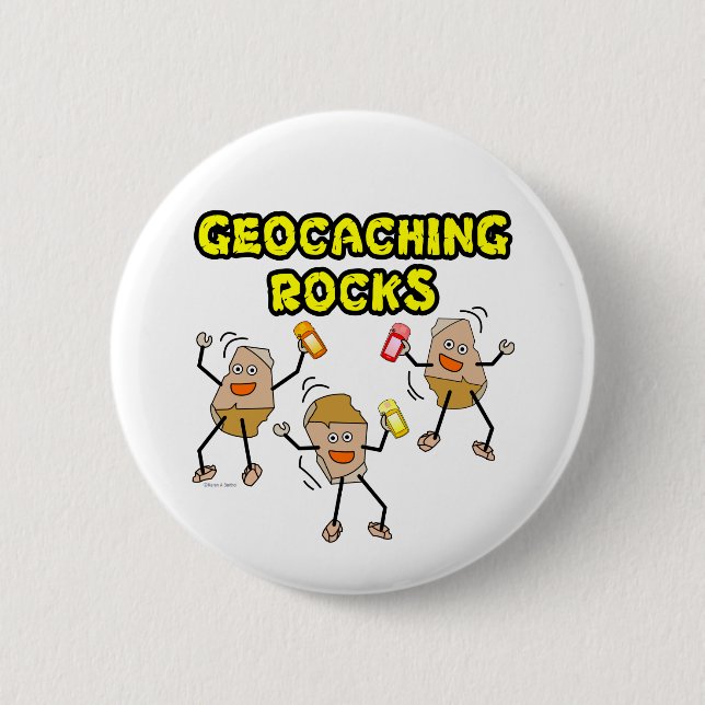Geocaching Rocks 2 Inch Round Button (Front)