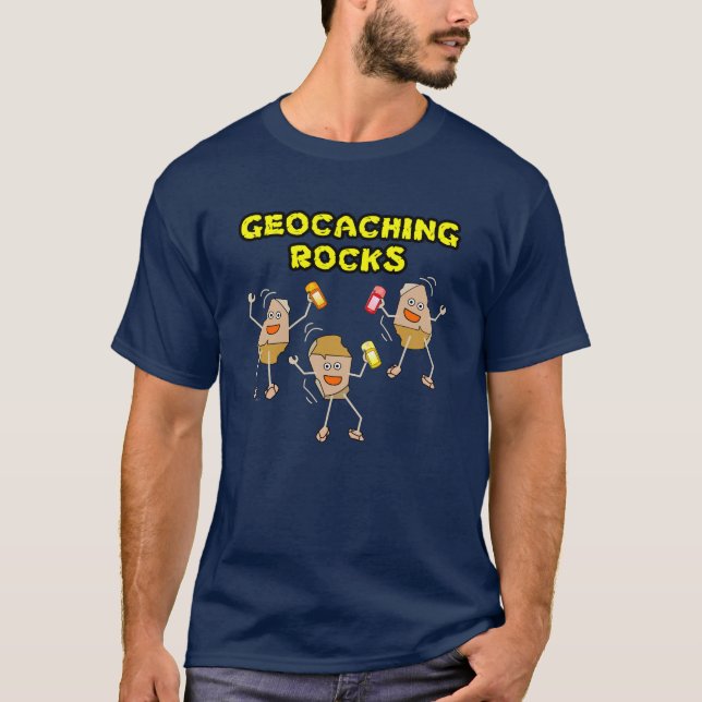 Geocaching Rocks T-Shirt (Front)