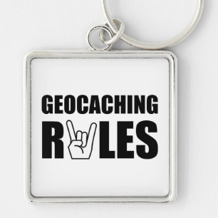 Geocaching Rules Keychain