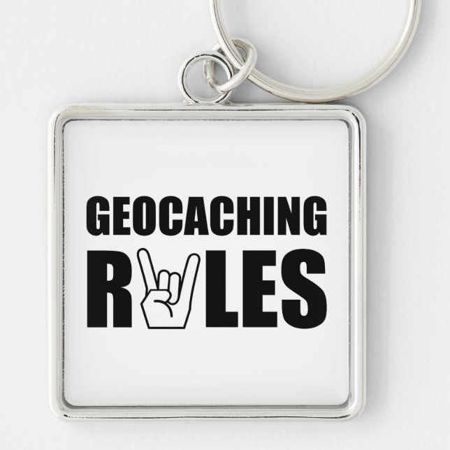 Geocaching Rules Keychain (Front)