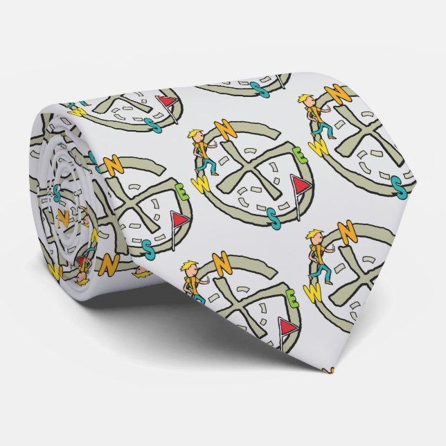 Geocaching Tie (Rolled)