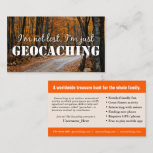 Geocaching Trail Card With Info For Muggles