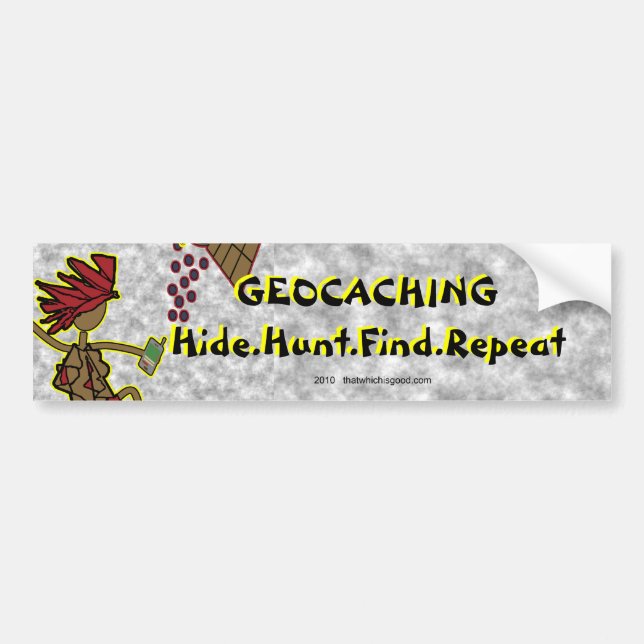 Geocachnig Hide Hunt Find Bumper Sticker (Front)