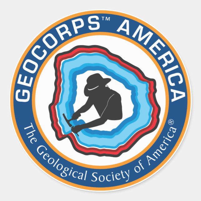GeoCorps America Round Sticker (Front)
