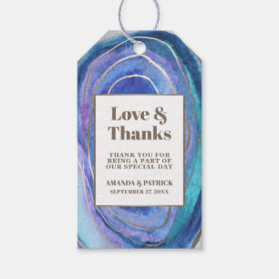 Geode Agate Gemstone Wedding Favour Tags