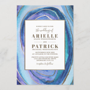 Geode Agate Gemstone Wedding Invitations