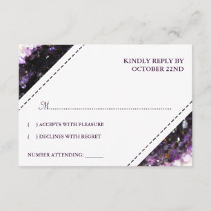 Géode Améthyste   Violet Wedding RSVP