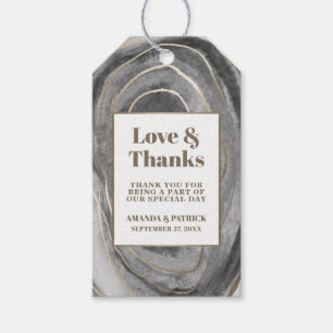 Geode Gemstone Agate Wedding Favour Tags