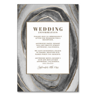 Geode Gemstone Agate Wedding Insert Cards