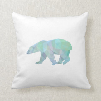 Geode Polar Bear Throw Pillow