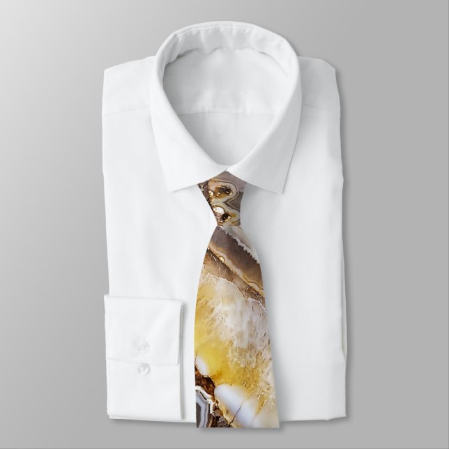 Geode Rock Design Tie (Tied)
