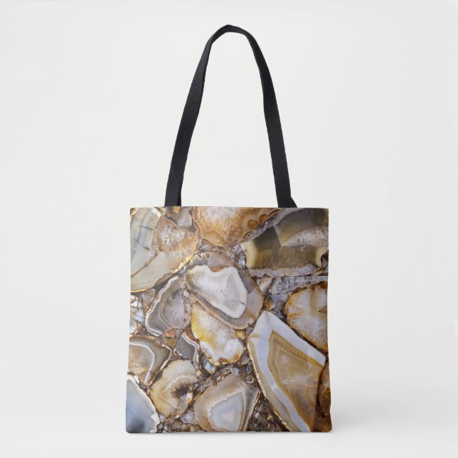 Geode rock pattern tote bag (Front)