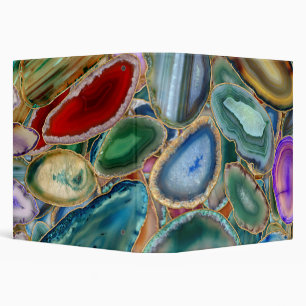 Geodes crystal pattern - Multicolor Binder