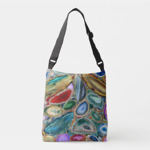 Geodes crystal pattern - Multicolor Crossbody Bag