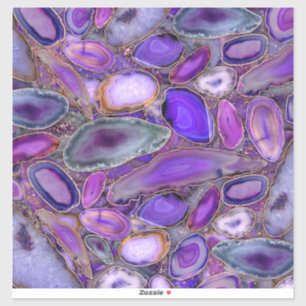 Geodes crystal pattern - Purple and Violet