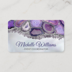 Geodes crystals  - Purple and Violet  Business Card