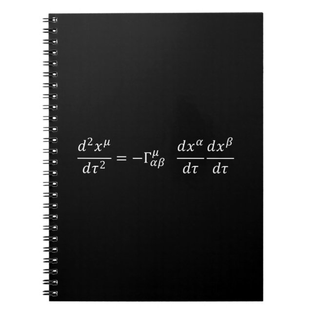 Geodesic Equation  Notebook (Front)