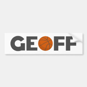 Geoff Basketball Bumper Sticker