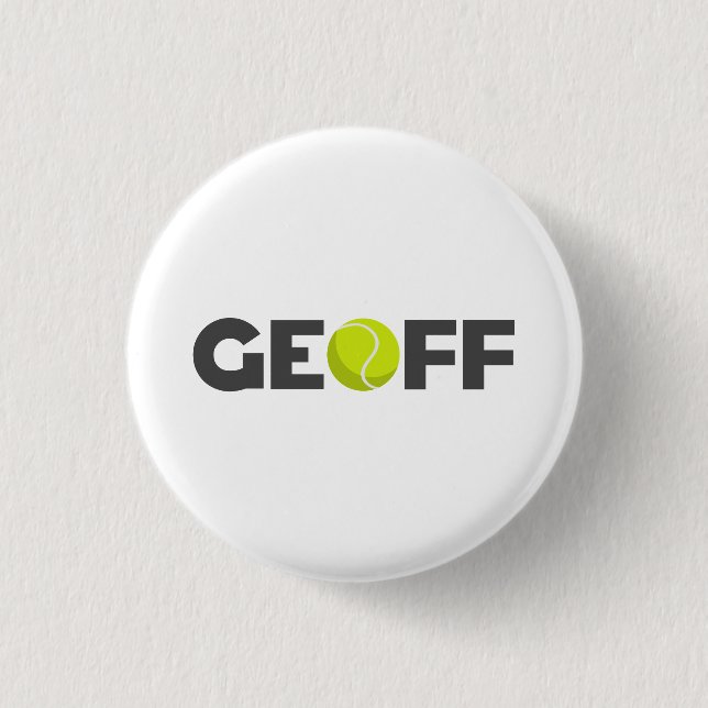 Geoff Tennis 1 Inch Round Button (Front)