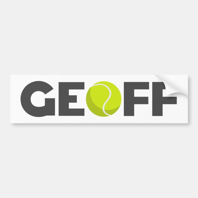 Geoff Tennis Bumper Sticker (Front)