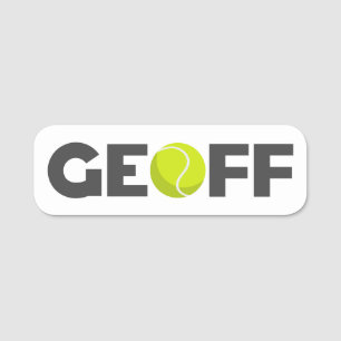 Geoff Tennis Name Tag