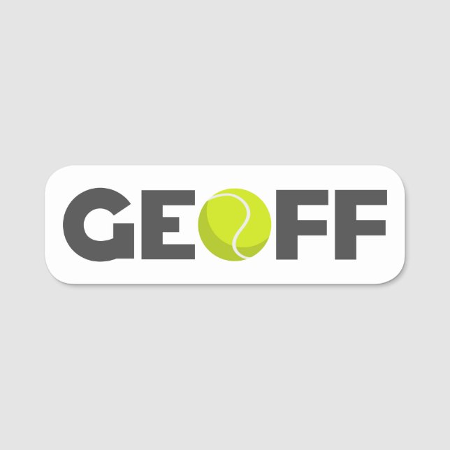 Geoff Tennis Name Tag (Front)