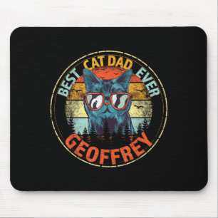Geoffrey Cat Dad Ever Funny Name Mouse Pad