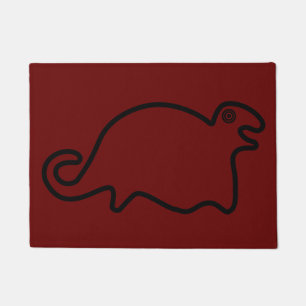 Geoglyph Tribal Art - Ancient Animal Seal Doormat