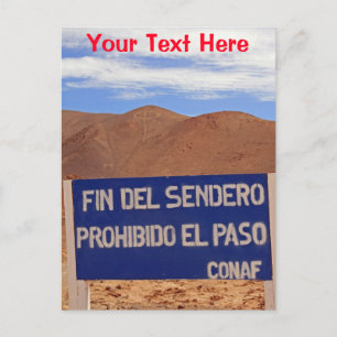 Géoglyphes d'Atacama, Chili carte postale personna